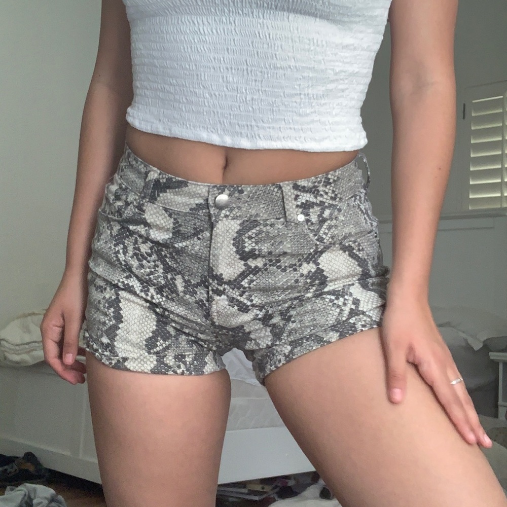 snake skin summer shorts